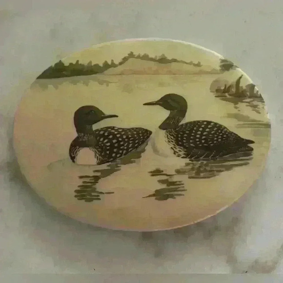 Vintage Bee Kay productions plaque of   2 adorable ducks approx. 4.5 x 5 inches. - Picture 1 of 4